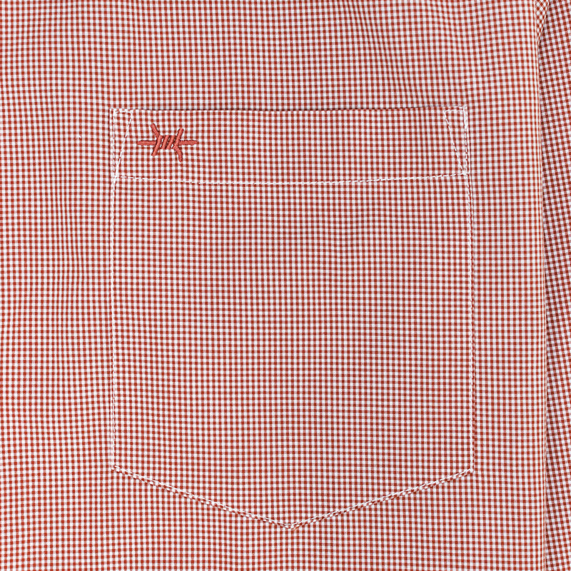 Gameday Sport Shirt - Burnt Orange Microcheck