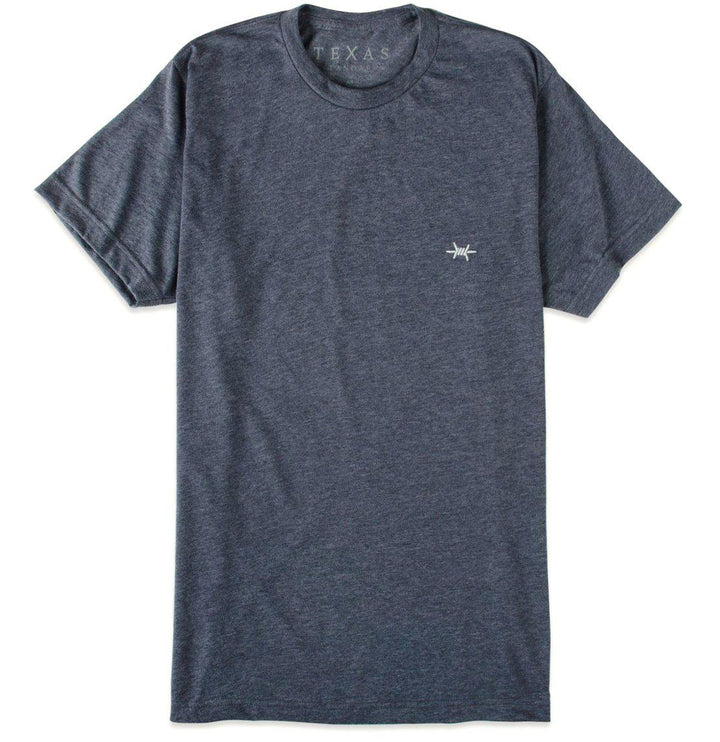 Performance Hybrid Tee - Heather Navy - Texas Standard