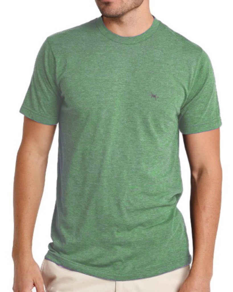 Performance Hybrid Tee - Heather Green - Texas Standard