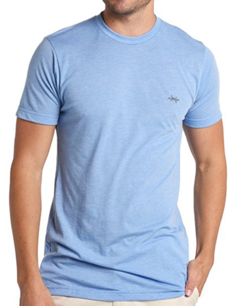 Performance Hybrid Tee - Heather Light Blue - Texas Standard