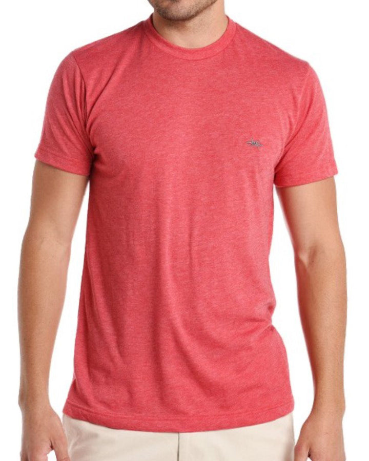 Performance Hybrid Tee - Heather Red - Texas Standard