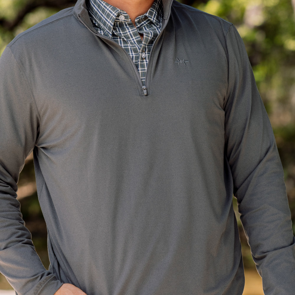 Performance Hybrid Quarter Zip - Gunpowder Gray