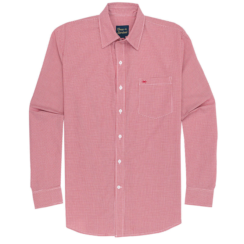 Gameday Sport Shirt - Red Microcheck